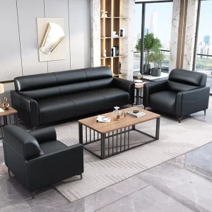 Contemporary Durable Leather Office Sofa Set Commercial Furniture Office Building Mozambique