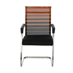 Contemporary Durable Stainless Steel Executive Office Chair Chrome Armrest Kneeling Style Legs Mesh Backrest Mold Foam Seat