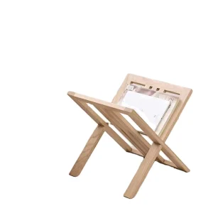 Contemporary Durable Storage Newspaper Baskets Magazine Rack Wooden Floor to Ceiling Office Picture Book Information Rack