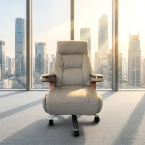 Contemporary Executive Recliner Chair Black Synthetic Leather Office Furniture Massage Feature for Boss