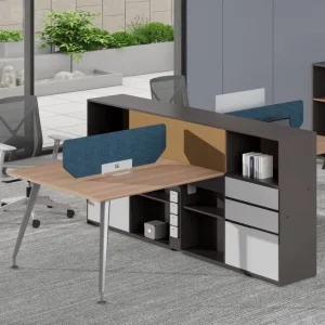 Contemporary Extension Workstation Desk for 2 Users 15601200mm Compact Office Desk Steel Frame Eco-Friendly Home/Office