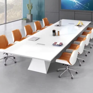 Contemporary High Gloss Premium Office Negotiation Desk Furniture Collection Executive Meeting Table Chairs Hospital School