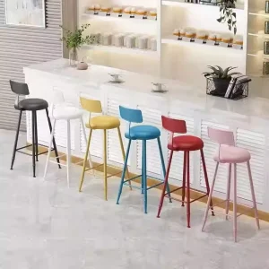 Contemporary High Stool Premium Bar Chair Metal Frame Home Dining Lounge Restaurant Cafe
