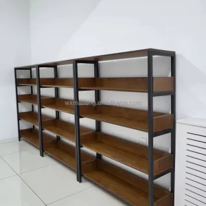 Contemporary Home Furniture Living Room Adjustable Composite Sectional Bookshelf Custom Indoor Metal Wooden Library Bookshelf