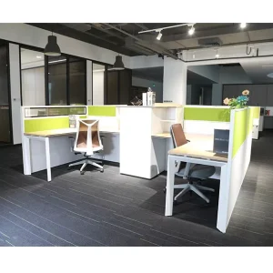 Contemporary L Shape Modular Office Desks Modern Design Workstation Cubicle Partition Acoustic Privacy for Home Office School