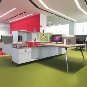 Contemporary Metal Modular Office Desk Workstation Cubicle Partition Furniture with Electric Lifting for Commercial Use
