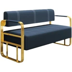 Contemporary Modern Chesterfield PU Leather Sofa Bed Set with Metal Legs for Living Room Hotel Dining Warehouse & Office Use