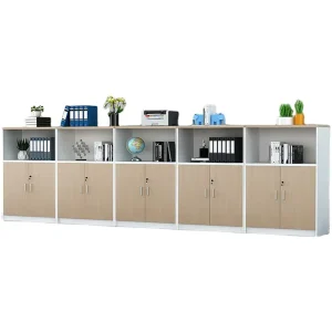 Contemporary Modern Wooden File Cabinets for Office School Workshop Practical Furniture Organizing Storing Documents Archives