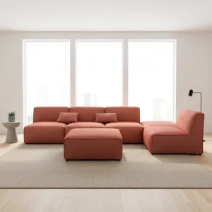 Contemporary Modular Sectional Sofa with Bed and Storage for Living Room Apartment or Mall Factory Price