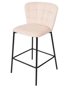 Contemporary Nordic Bar Chair Metal Legs KD Structure Bar Bistro Restaurant Durable