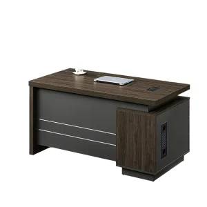 Contemporary Simple Modern Durable Modular Executive Single Desk Three-Amine Design for Office Boss Melamine Board Hospital Use