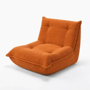 Contemporary Square Chenille Covered Sponge Filled Sectional Sofa Durable Vacuum Compressed Lazy Sofa for Apartment Hotel Villa