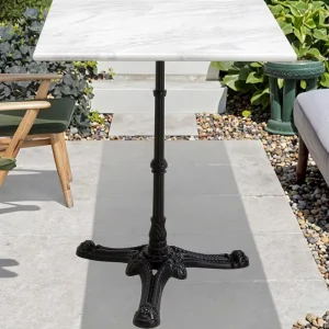 Contemporary Stable 60x60cm White Marble Square Dining Table for Home Hotel Outdoor Bar Use