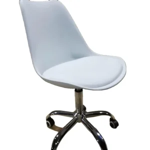 Contemporary Swivel Office Chair with Iron Frame PP Plastic Adjustable Height Revolving Wheel Base HY HYH 053D02 150kg Capacity