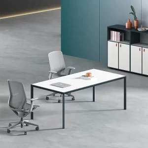 Contemporary Training Table Simple Rectangular Conference Desk for Small Office Meeting Room Custom