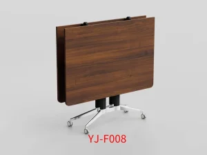 Contract Folding Training Table Melamine Board Aluminum Frame Modular System Furniture For Office Conference Project