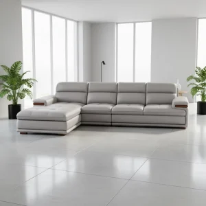 Contract Genuine Leather Sectional Sofa Set Custom Made Modular Reception Couches for Office Lobby Hotel Villa