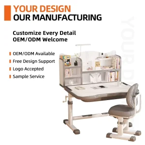 Contract Manufacturing Space Saving Home Office Desk with Bookshelf and Matching Bookshelf Table for Student