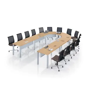 Contract Modular Conference Desk System Wooden Meeting Table Extendable for Office Training Room Project OEM ODM
