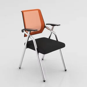 Convenient Plastic Modern Foldable Executive Office Chair Solid Back Portable Backrest Training Conference Chair Adjustable