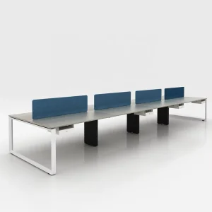 Convertible Extendable Modern Metal Rectangular Office Desk
