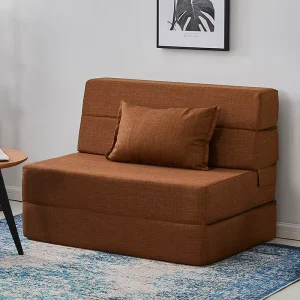 Convertible Folding Memory Foam Chair Floor Sofa Bed Couch and Sleeping Mattress for Living Room
