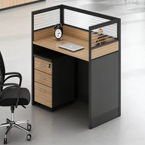 Convertible Modern Wooden Office Workstation Desk 3 Person Cubicle Team Working Table for Open Office Staff