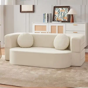 Convertible Reclining Folding Compressed Sofa Bed Set Vacuum Sealed Apartment Sofa Couch for Gaming Room & Kids Playroom