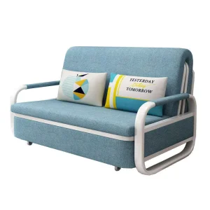 Convertible Sofa Bed with Pull Out Function & Folding Storage Design Modern Compressed Upholstered Furniture for Home Use