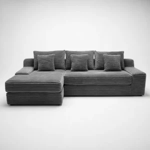 Convertible Vacuum Compression Sofa Bed Set with Sponge Filling for Living Room Folding Corner Futon Couch Guest Sleeper