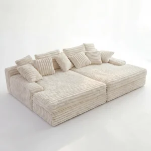 Corduroy Fabric Modern Luxury Sofa Bed Sectional Sofa Comfortable Modular Eco Friendly Home European Design Hotel Villa