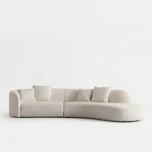 Corduroy Fabric Vacuum Compressed Modular Sectional Sofa High End Design High Density Foam Couch Set for Villa