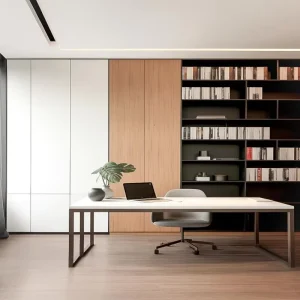 Corner Integrated Bookshelf Desk Compact Ergonomic Furniture for Small Room & Student Learning Corner