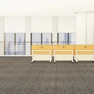 Corporate Training Table with Mobile Nesting Base Modular Training Table with Flip Top Design