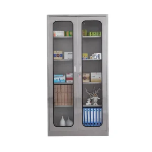 Corrosion Resistant Durable Modern Stainless Steel Filing Cabinets with 2 Drawers and Key Lock for Home Office and Hospital Use