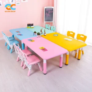 Cost Effective Compact Shipping School Set Easy Assemble Detachable Table and Chair Set Ergonomic Safe Kindergarten Set