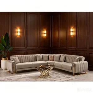 Couches Luxury L Shape Living Room Furniture Sofas Velvet Luxury High Quality Wood Sofa Frame with Sleeping Function