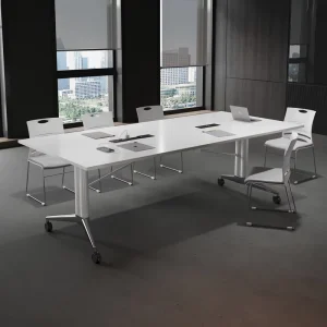 Craft Wood Panel Office Furniture Foldable Training Table and Desk Chair for Conference Rooms