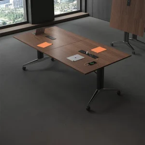 Craft Wood Panel Office Furniture Foldable Training Table and Desk Chair for Conference Rooms