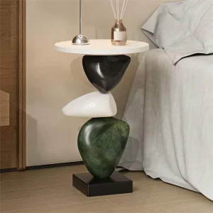 Cream Style Artistic Living Room Home Furniture Small Coffee Table Tea Table Side Table Sofa Corner Floor Decoration