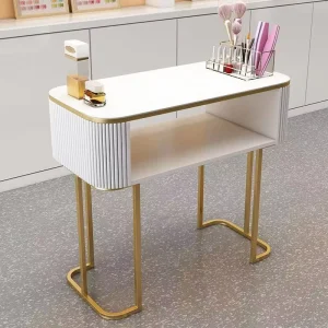 Cream Style Nail Table for Professional Use