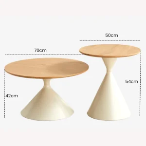 Cream Style Salon Minimalist Small Apartment Living Room Size Coffee Table Set