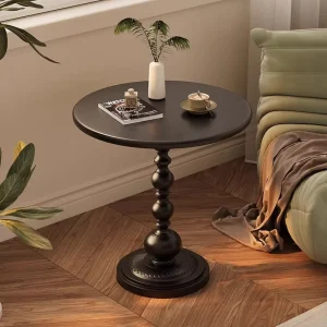 Creative Black Minimalist Bedside Table Mini Coffee Table for Bedroom Living Room Furniture