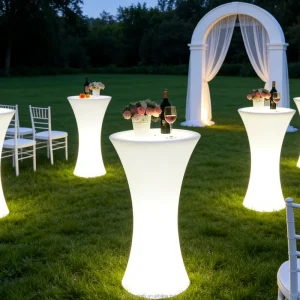 Creative Glowing Led Bar Furniture Light up Cocktail Table and Chairs Illuminated Waterproof Rechargeable Portable Decor