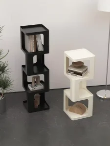 Creative MDF Post-Modern Floor Rack Living Room Narrow-Space Multi-Tier Bookshelf Simple Side Storage Small End Table
