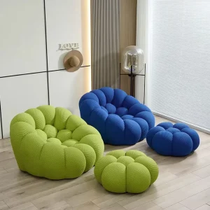 Creative Three Seat Minimalist Solid Wood Lazy Bubble Sofa for Clothing Store Mall Reception Rest Area