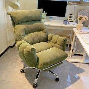 Cross Border Avocado Green Lazy Office Chair 5 Star Wheel Lift Desk Chair