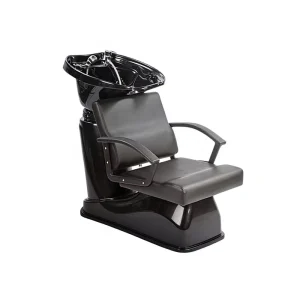 Cross Border Salon Semi Reclining Massage Shampoo Chair with High Elastic Sponge PU Leather for Hair Salon Barber Shop Export