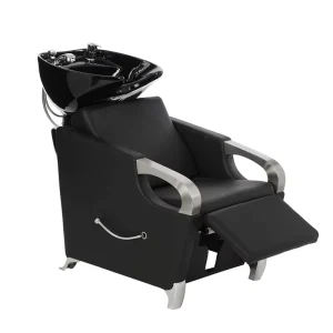 Cross border Best selling Light Luxury Leather Salon Sit down Shampoo Chair Adjustable Flushing Bed Commercial Use Direct