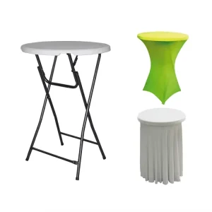 Cross border Foreign Trade HDPE Foldable Small Household Dining Cocktail Bar Counter Banquet High top Commercial Table Outdoor
